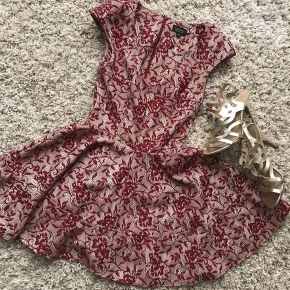 Topshop Dresses & Skirts - Top shop red lace dress